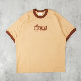 Obey Bigwig Sound Ringer Tee - Irish Cream Multi