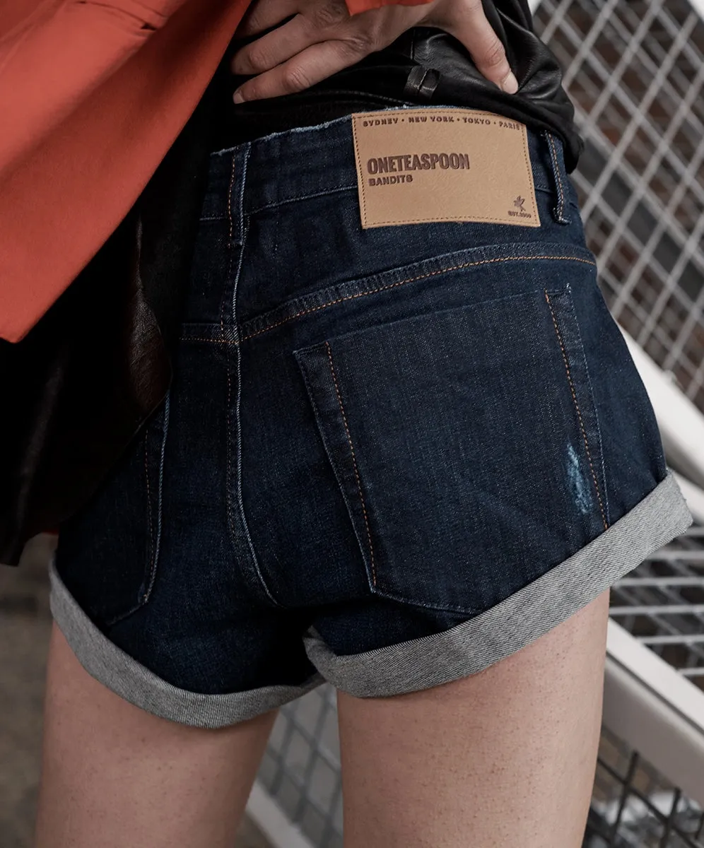 One Teaspoon Wild Bill Bandits Denim Shorts