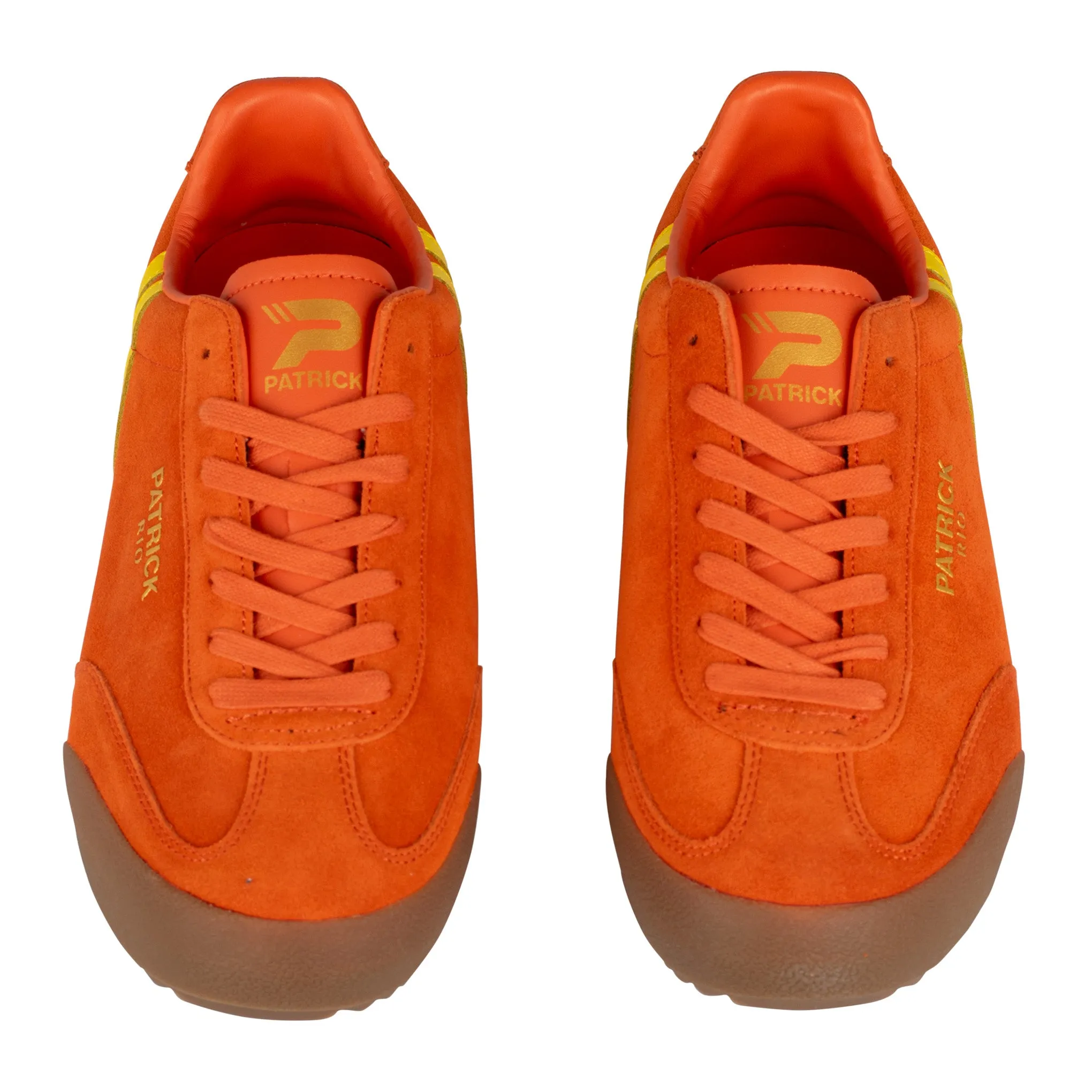 Patrick Rio Suede Trainers Orange/Yellow