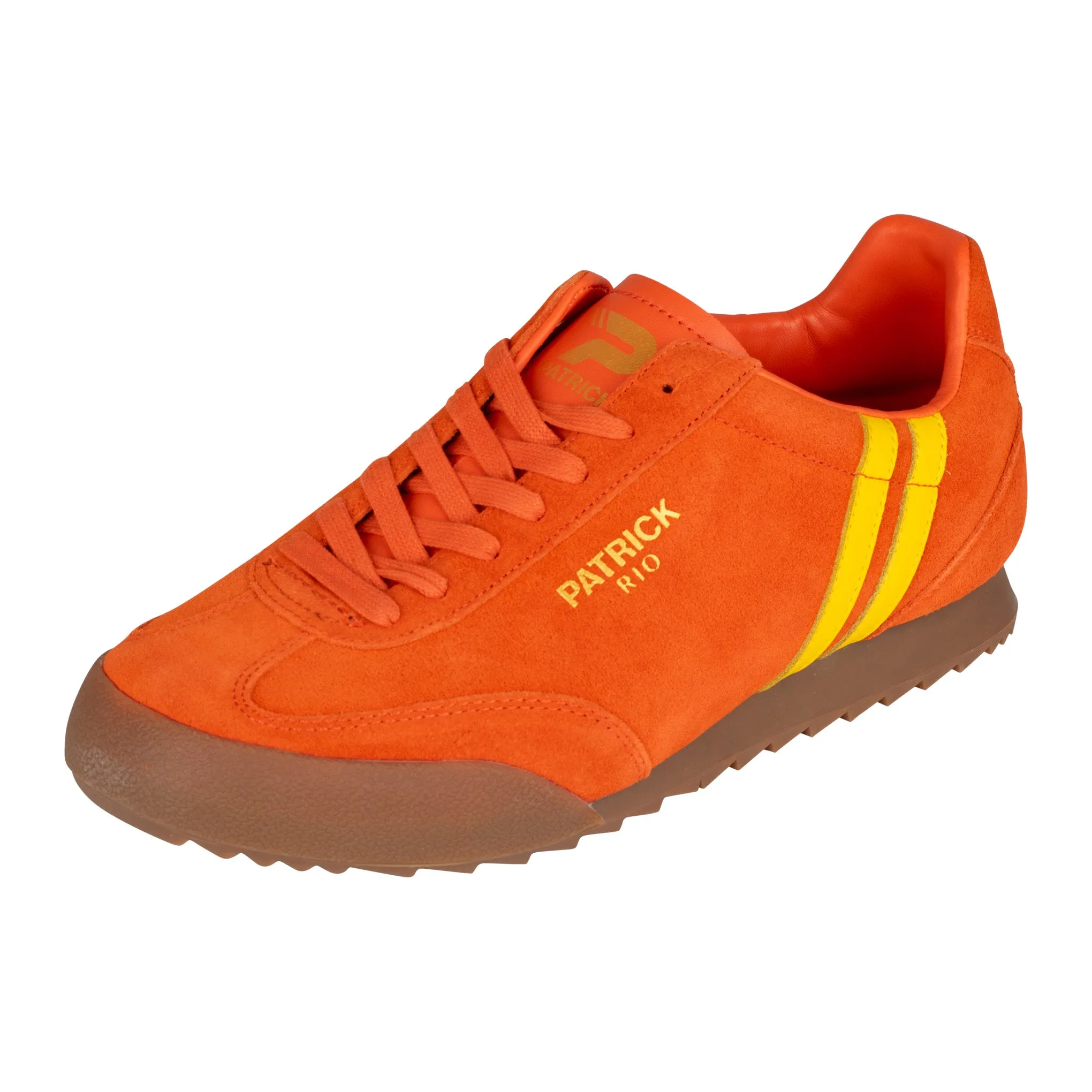 Patrick Rio Suede Trainers Orange/Yellow