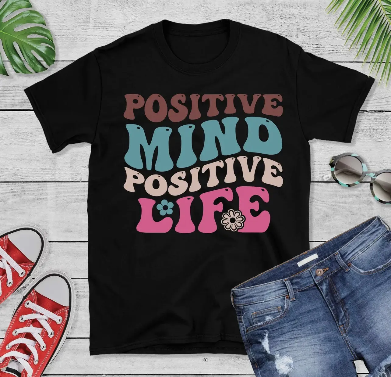 Positive Mind Positive Life Graphic Tee