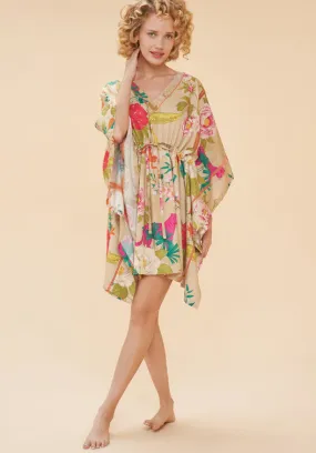 Powder - Beach Cover Up - Tropical Flora & Fauna Coconut