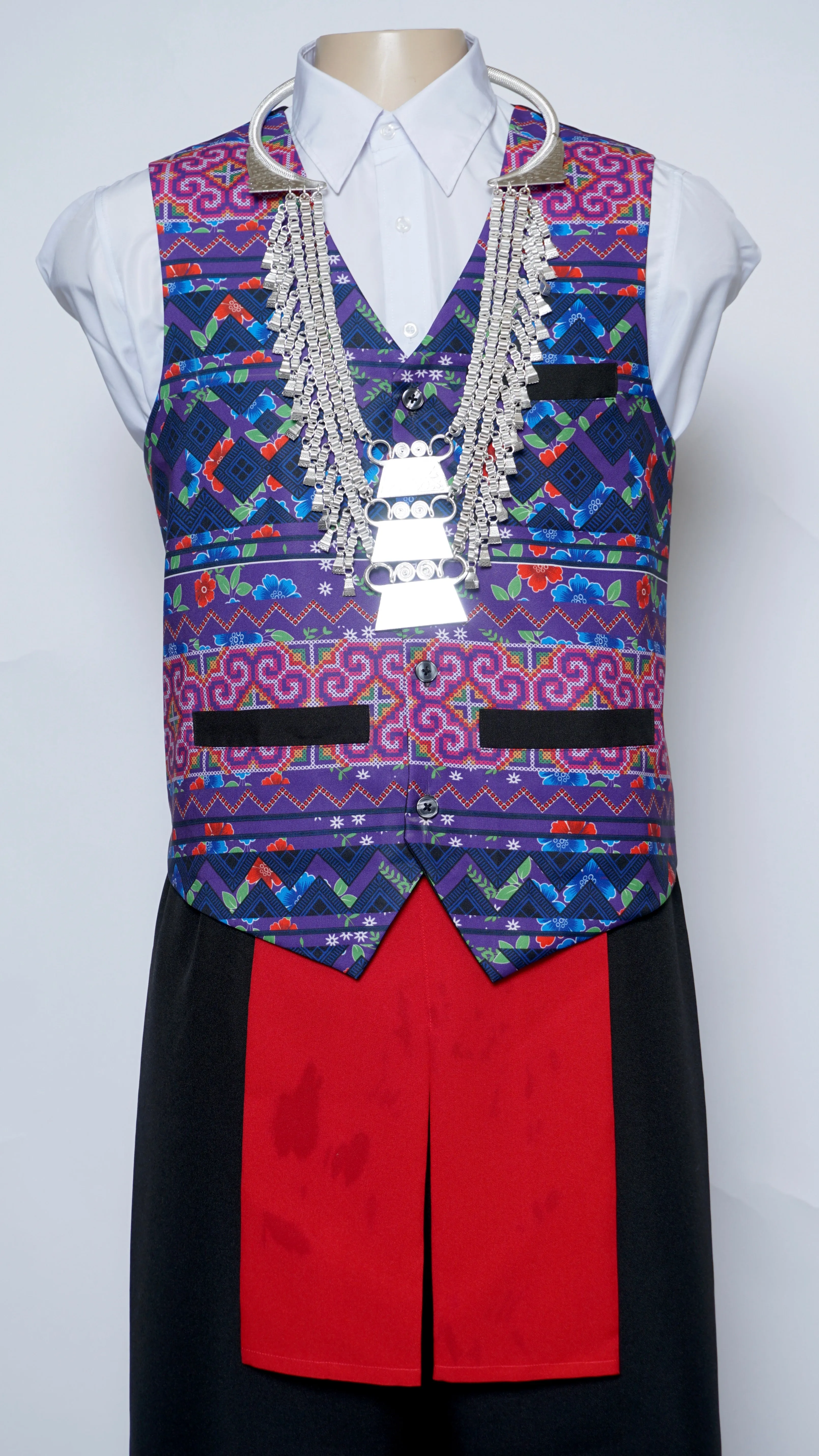 Printed Blue/Purple Vest