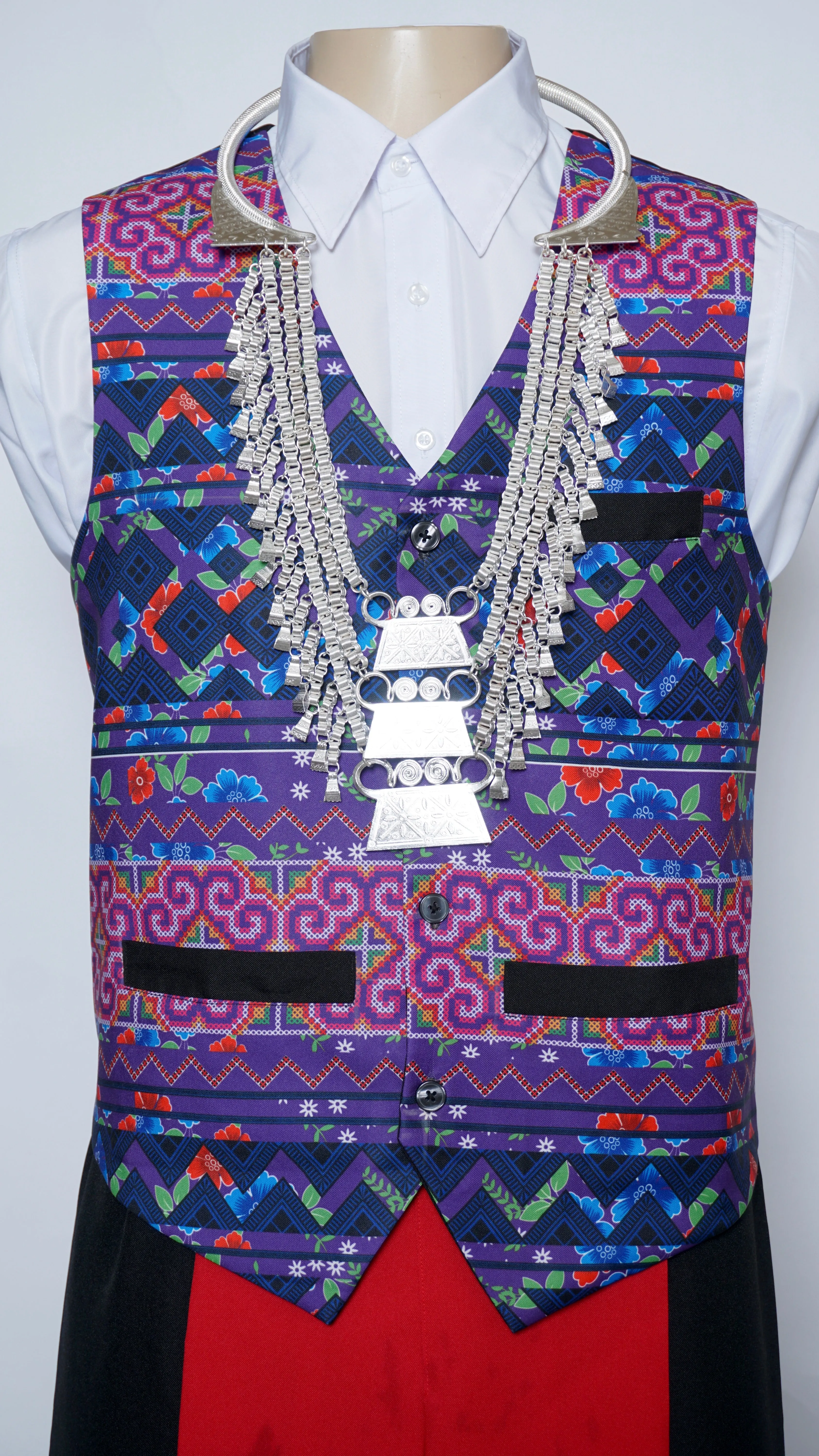 Printed Blue/Purple Vest