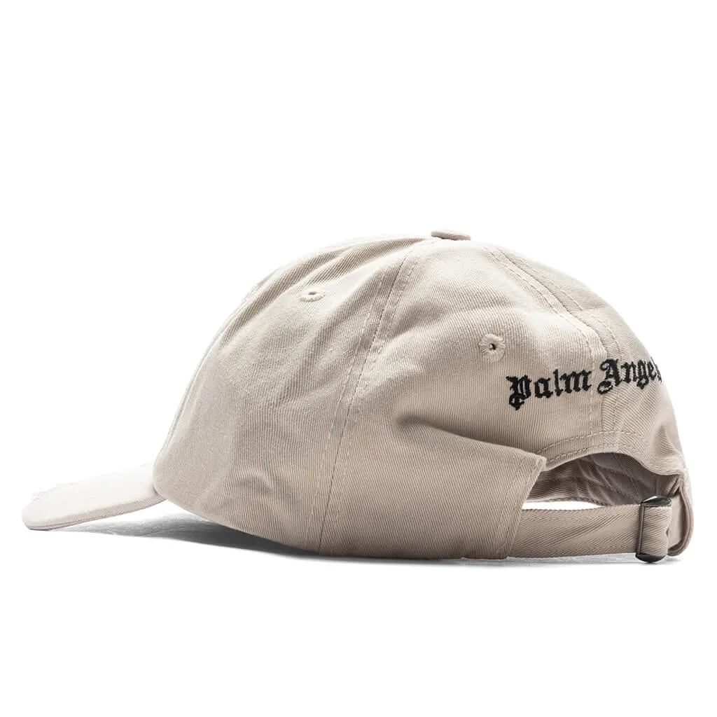 Ripped Logo Cap - Beige/Black