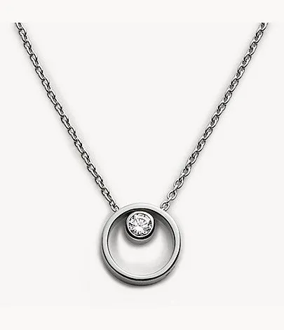 Skagen Elin Crystal Circle Necklace SKJ0833040