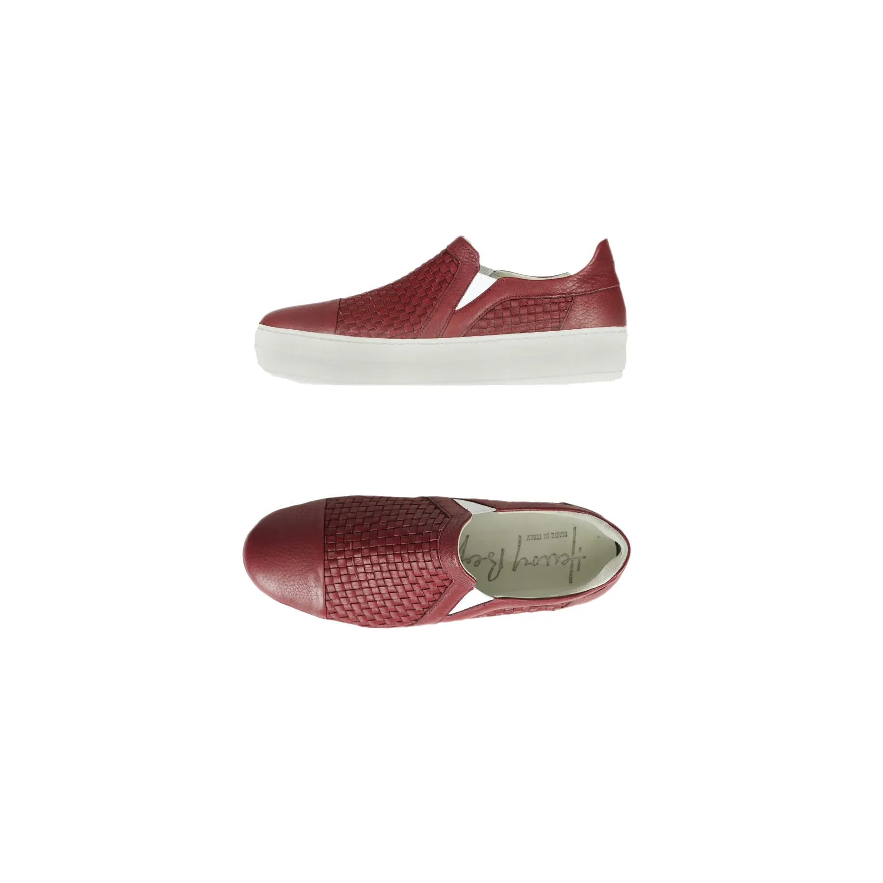 Slip On Intreccio Soft Burgundy