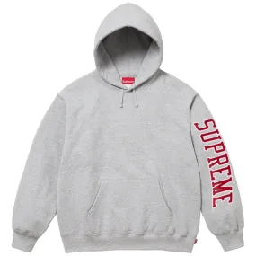 SUPREME SLEEVE ARC HOODED SWEATSHIRT-HEATHER GREY