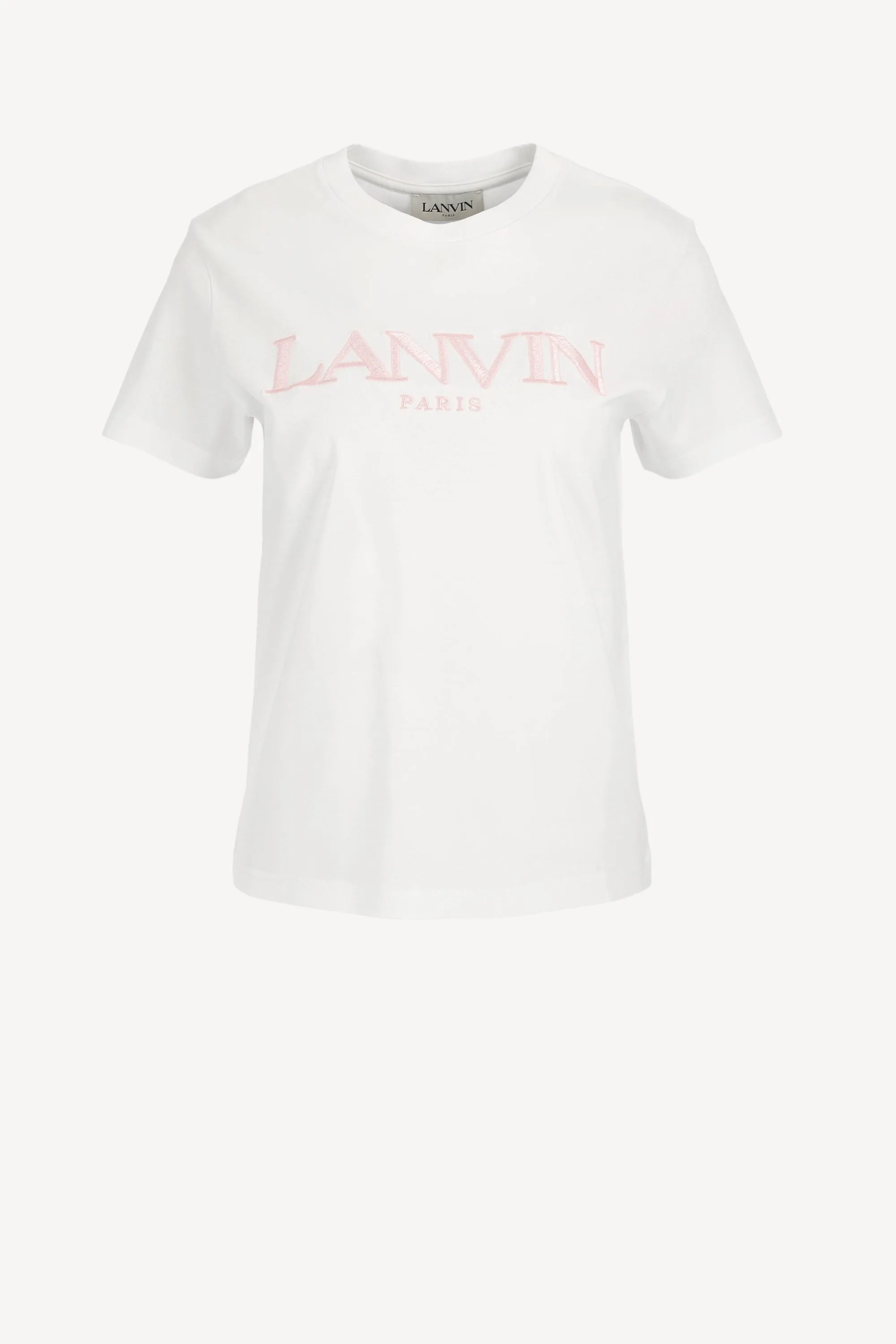 T-Shirt Embroidered Logo in Optic White