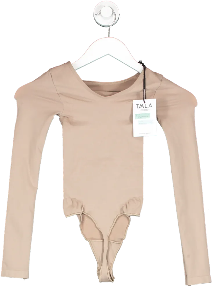 TALA Nude Shaping Long Sleeve Bodysuit UK S