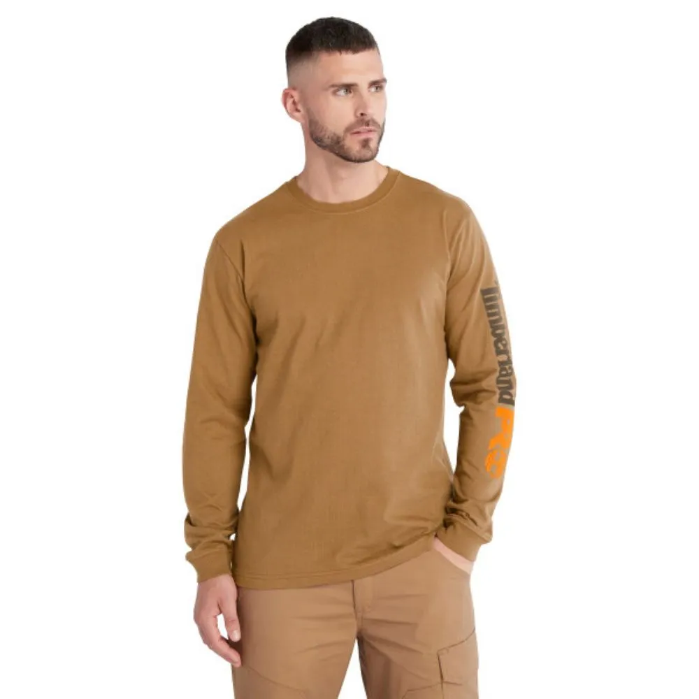 Timberland PRO Men's Core Logo Long-Sleeve T-Shirt - Wheat