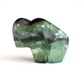 Under the Full Moon Fluorite Buffalo Carving