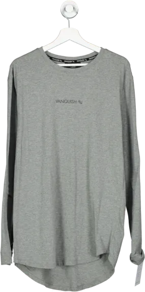 Vanquish Grey Long Sleeve T Shirt UK L