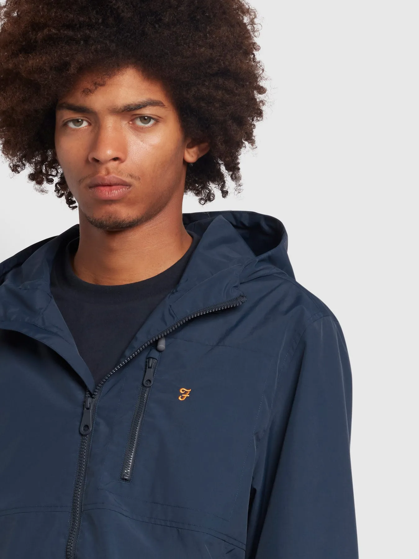 Westchester Recycled Regular Fit Hooded Jacket In True Navy