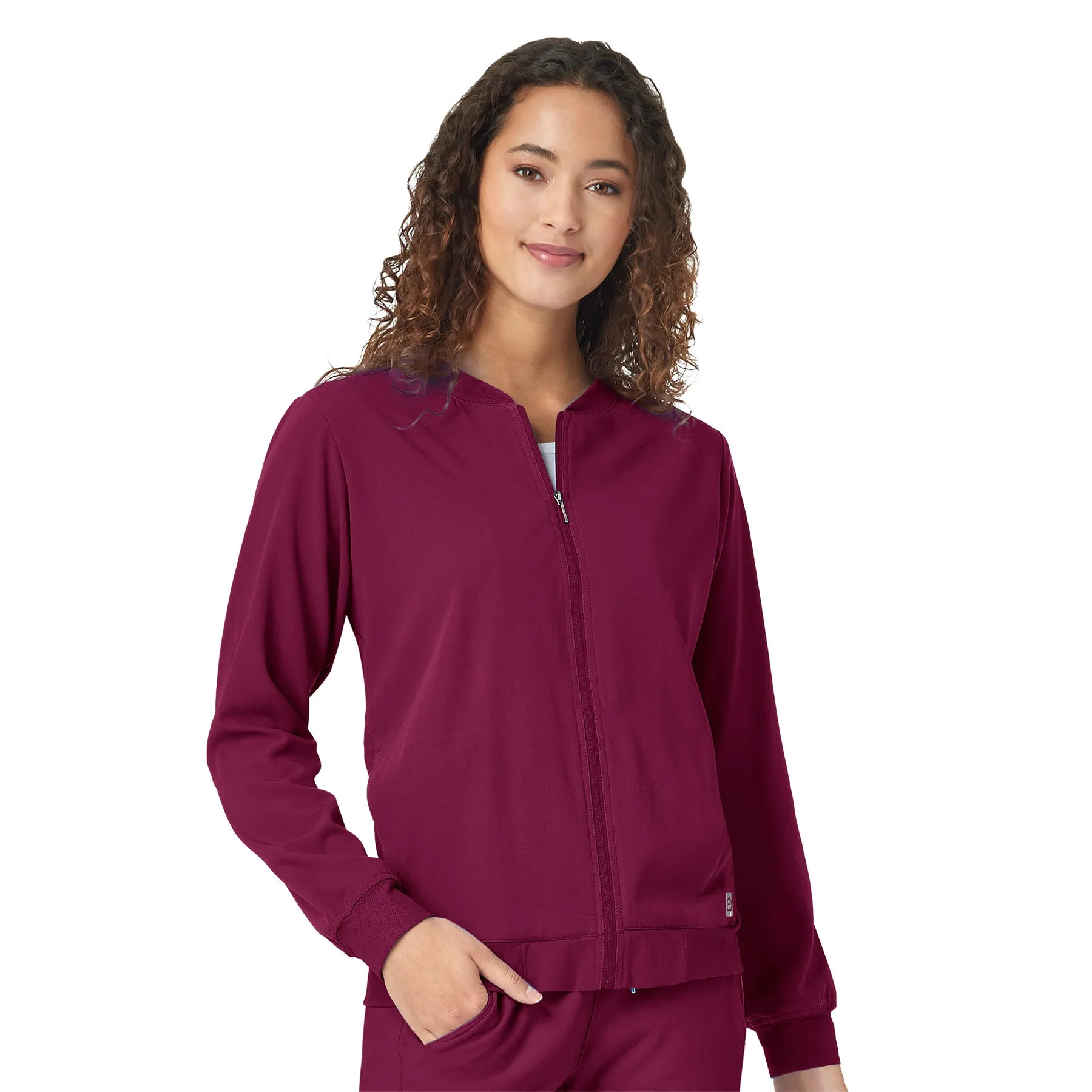 Wink Aero Women's Bomber Zip Up Scrub Jacket 8129