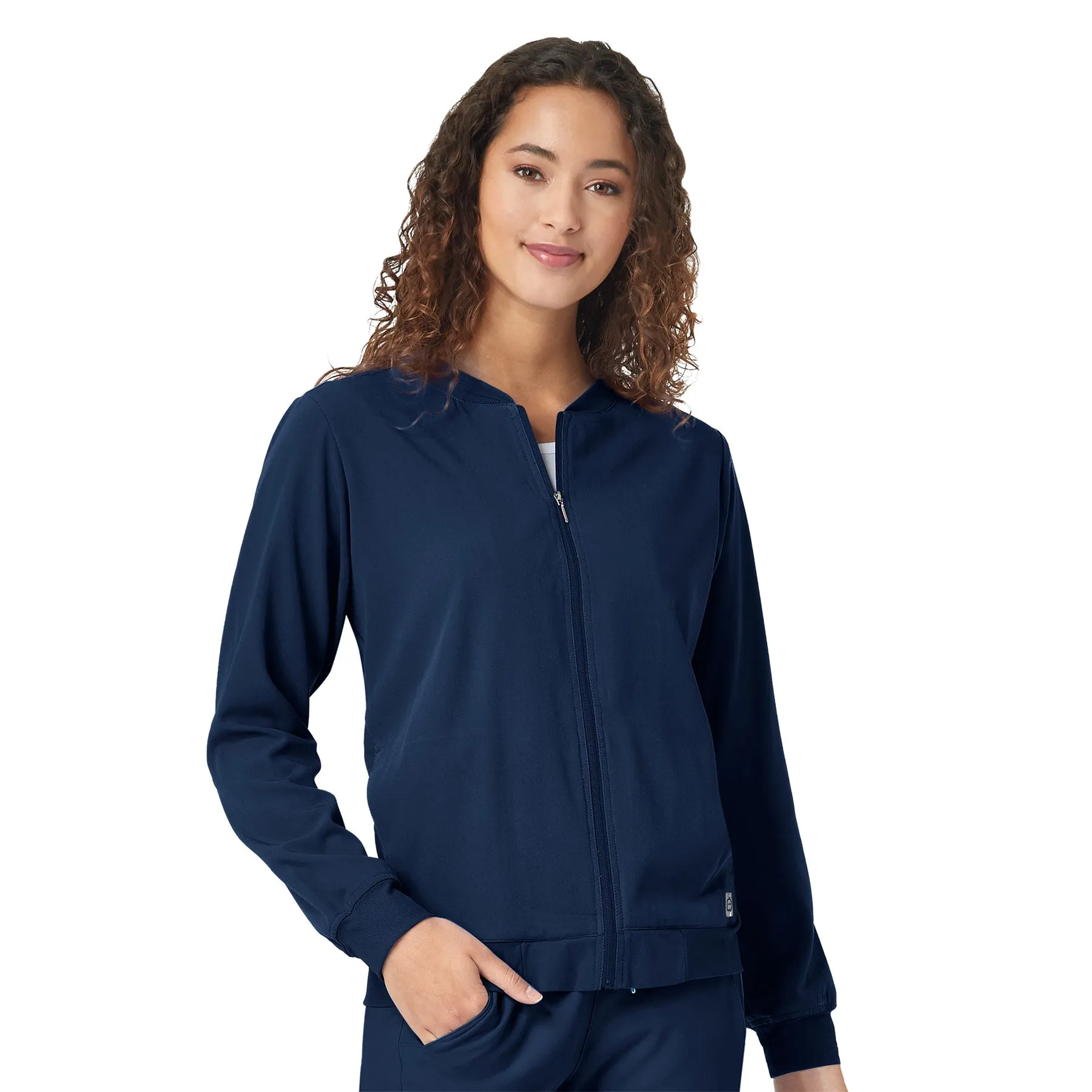 Wink Aero Women's Bomber Zip Up Scrub Jacket 8129